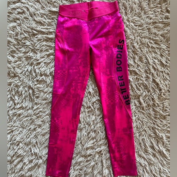 Better Bodies XS Pink Gracie Curve Tights - Picture 1 of 5